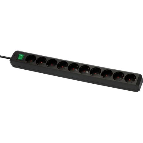 Brennenstuhl 1159300010 Multipresa con interruttore 10 scomparti Nero Schuko 1 pz. (1/5)