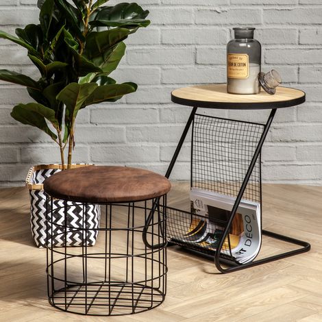Table D'Appoint - HOME DECO FACTORY - Ronde - Range Revues (1/4)
