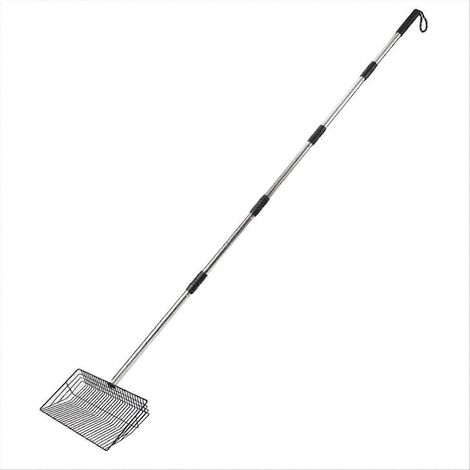 25 cm (10 Zoll) lange Hühnermistschaufel, 60 bis 170 cm (24 bis 68 Zoll) lange Hühnerstallstreuschaufel mit Edelstahlgriff, Siebschaufel (1/5)