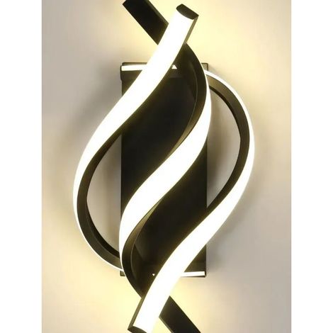 Applique murale LED spirale moderne, aluminium, 3000K, intérieur (1/5)