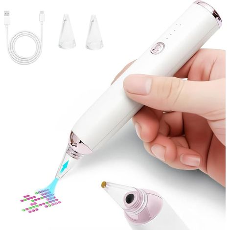 Stylo électrique pour peinture diamant – Sans fil et sans cire – Silencieux – Pour strass 3D (1/4)