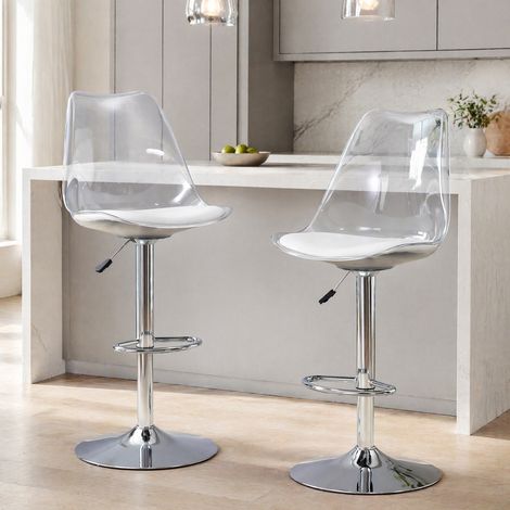Sillas altas regulables transparentes set 2 OKMYHOME (1/5)