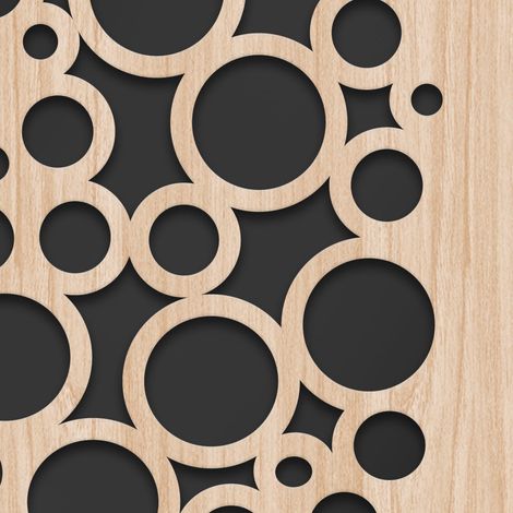 CIRCLE - Quadro arredo LASERCUT composito Legno e PVC - Misura: 50x100 cm (1/4)