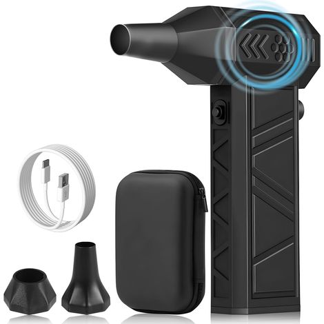 Souffleur Air Comprimé, 140000 TR/Min de Pulvérisation d’Air Comprimé avec Batterie 8000mAh, Dépoussiérants Puissants électrique, pour Ordinateur Portable, Clavier, Voiture, Canapé (1/5)