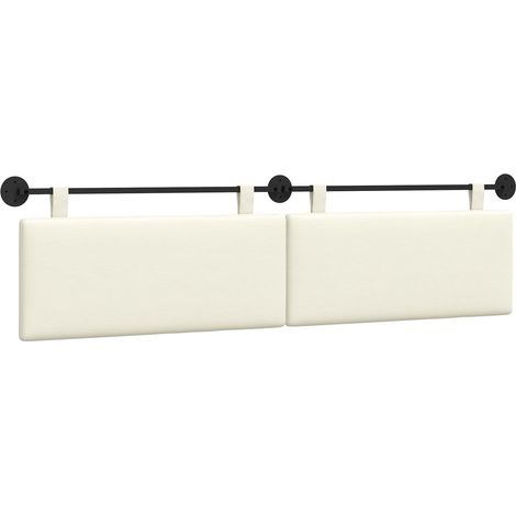 Maison Exclusive - Tête de lit suspendue Crème Tissu en velours côtelé (1/5)