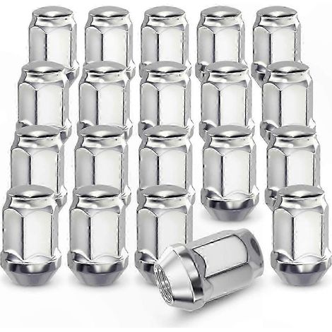 Lot de 20 écrous de roue surélevés à extrémité fermée, filetage 1/2 pouce-20, pour applications sur roues (1/5)