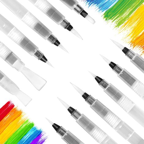 Lot de 12 Pinceaux à Eau, Pinceau Aquarelle Réserve d'Eau pour Aquarelle (1/5)