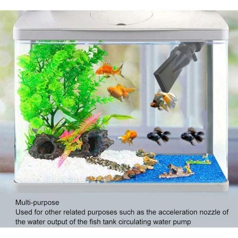 Buse de bec de canard pour aquarium - - Adaptateur rotatif à 360° - 2 pièces - Rotation libre - Sortie d'eau (1/4)