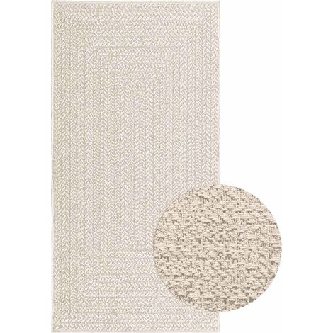 Teppich ZIZUR Creme 80x150 cm Jute-Optik Indoor und Outdoor