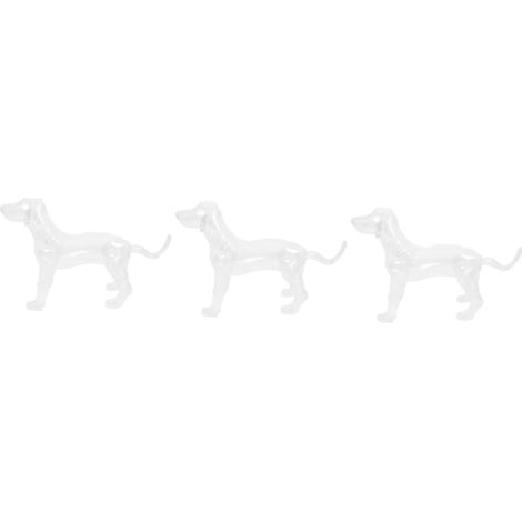 Set di 3 manichini gonfiabili per cani, in PVC trasparente, ideali per esporre abbigliamento per animali domestici. Modello pratico ed elegante per negozi e accessori per la toelettatura di animali. (1/5)