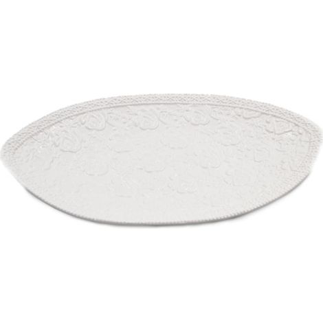 Piatto Decorativo in Ceramica Traforato Ovale 35 cm (1/2)