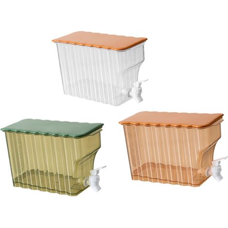 Bouilloire à eau froide avec robinet, couvercle hermétique en PP, idéale pour la conservation au réfrigérateur, pour thés aux fruits, thés fleuris, thés au lait et eau verte. (1/5)