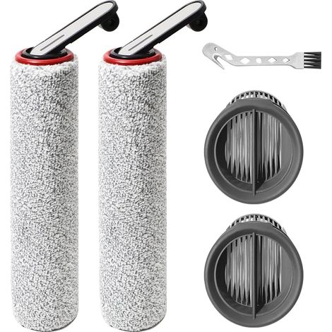 Brosse à rouleau + filtre d'accessoires pour Dreame pour MOVA K20 PRO/K30/K30 MIX aspirateur sec et humide pièces de rechange, rouleaux de brosse + filtres (1/5)