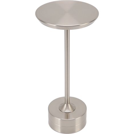 Lampe de table sans fil rechargeable 2000 mAh, 3 niveaux de luminosité, portable, USB-C, LED, lampe de chevet en métal argenté (1/5)