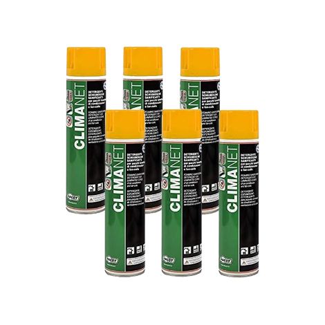 6 X Facot CLIMANET SPRAY Detergente igienizzante antibatterico antimuffa condizionatori 600 ML (1/2)