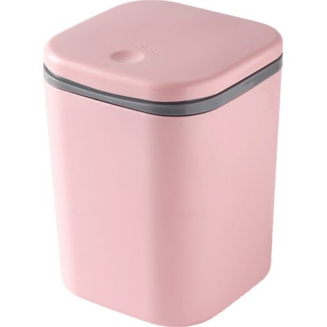 Poubelle De Bureau - 3 L - Pour Salle De Bain Vanité Table À Maquillage Table Basse - Noir - 1 Pièce (1/5)