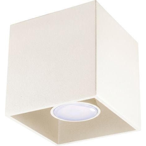 Deckenleuchten Quad beige 1xGU10 10cm Aluminium Sollux (1/5)
