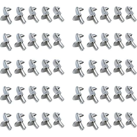 10 taquets acier 5mm pour étagère, équerre de fixation, support de montage, crochet d'armoire, lot de 10 pièces (1/2)