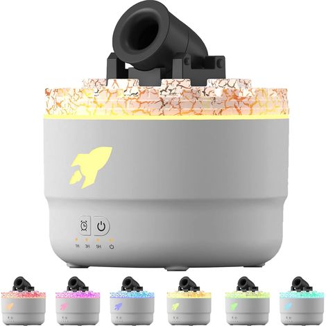 Cannon Blast Aroma Humidifier,Humidificateur d'aromathérapie avec 2 modes de brouillard, avec minuterie pour la maison et le bureau (blanc) (1/5)