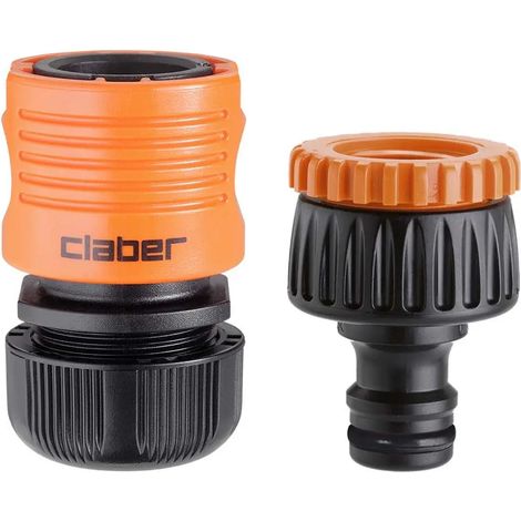 Set de raccordes Claber 8591 y 8606 para grifo y tubo de 1/2
