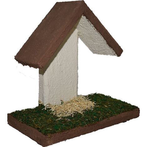 Grotta con stella cometa prato muschio paglia luci led presepe capanna in legno per addobbi decorazioni casa albero di natale - decoro: Piccolo (1/5)