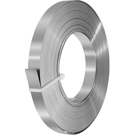 Bobine en acier inoxydable 304, feuillard en enrouleur de câble en acier inoxydable, ruban de feuillard 12 mm x 0,4 mm x 30 m (1/5)