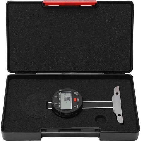 Digitales Tiefenmessgerät, hochpräzises LCD-Display, elektronische Anzeige, Messwerkzeug mit Datenschnittstelle 0–50,8 mm (1/5)