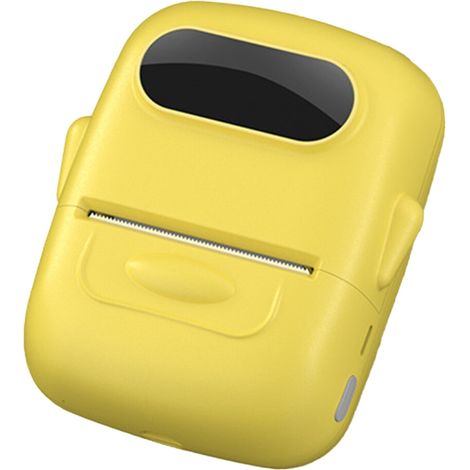 Imprimante thermique portable (jaune) pour les petites entreprises et les bureaux à domicile, avec papier inclus. (1/5)