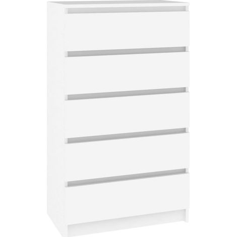 Schubladenschrank Weiß 60x36x103 cm Holzwerkstoff vidaXL