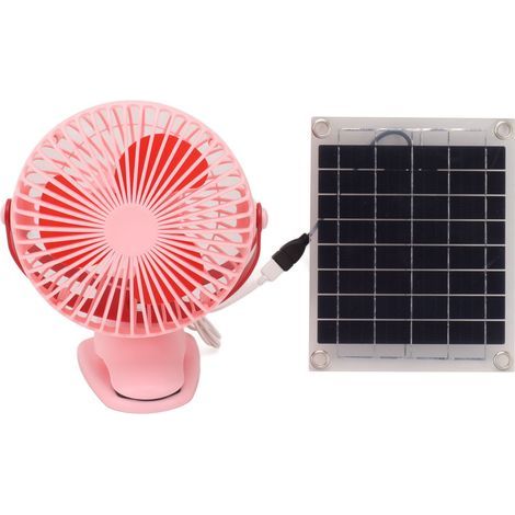 Ventilateur solaire portable 10 W en silicium monocristallin, sans balais, à double rotation et alimenté par panneau solaire, idéal pour les voyages en camping-car ou avec des animaux de compagnie (ro (1/5)