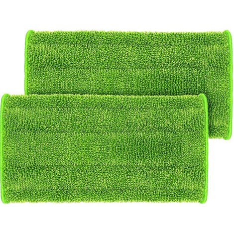 3pcs Mop Remplacement pour Swiffer WetJet Spray Balais Lavables en Microfibre pour Nettoyage des Sols,126inch,vert (1/5)
