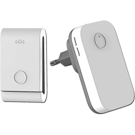 Sonnette sans fil 433 MHz à génération automatique, 38 sonneries, sonnette Dingdong, pager pour personnes âgées, pour maison connectée, prise européenne (1/5)