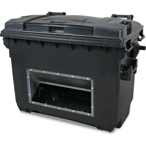 BRB Streugutbehälter mit Entnahmeöffnung, BxTxH 1360 x 765 x 1 mm, Inhalt 660 Liter (Grau)