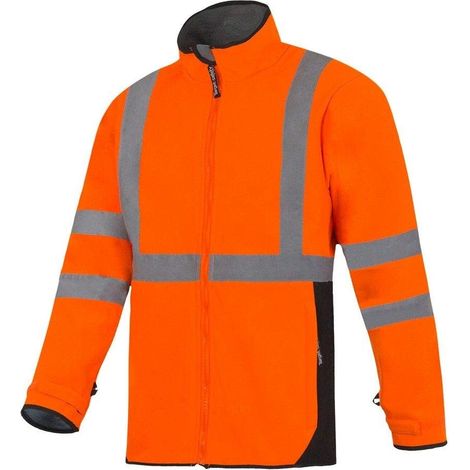 Veste Softshell 3 couches HV polyester mixte Falcon orange / marine-BLOUSFALC01OFM - T2S