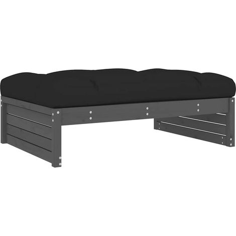 Maison Exclusive - Gartenhocker Grau 120x80 cm Massivholz Kiefer