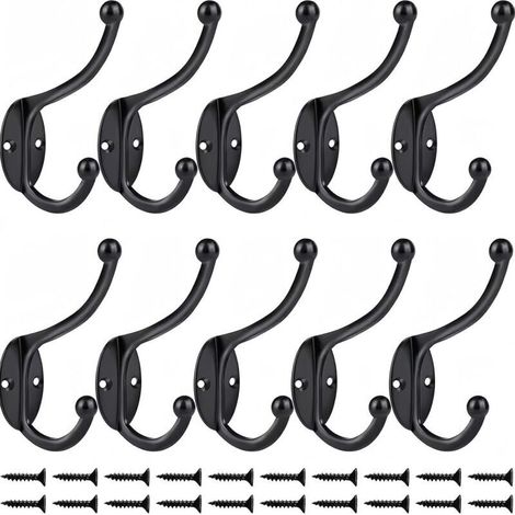 10 Pcs Rétro Crochet Patère Porte Manteau Mural Vintage Crochet de Porte Métal pour Salle de Bain Cuisine Chambre Entrée (1/5)