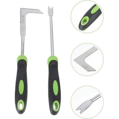 NALOOKAMIC Désherbeur de fissures, outil de désherbage de crevasses en acier inoxydable pour jardin, terrasse, terrasse
