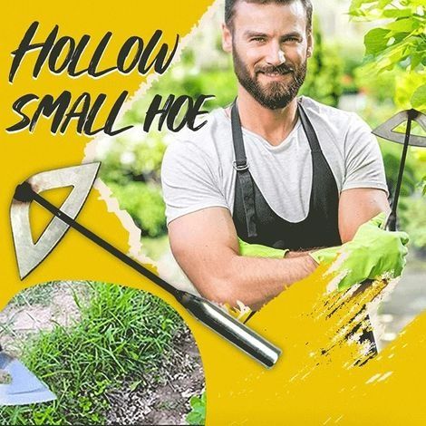 Gehärtete Hohlhacke, Gartengerät aus Stahl zum Auflockern des Gartenbodens, Pflanzhacke, tragbarer Unkrautrechen, Zubehör für die Unkrautbekämpfung auf dem Bauernhof (1/4)