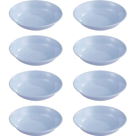 8 soucoupes rondes, 8,5 cm x 2,2 cm, en PP, pour vinaigre, sauce, épices et apéritif (1/5)