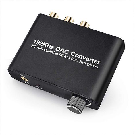 Convertisseur audio analogique coaxial optique HD 192 kHz vers prise jack 3,5 mm avec contrôle du volume (1/5)