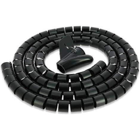 Spiral sheath for electrical cable 22 mm x 10 m – Polyethylene cable protection – Temperature -50 °C to 80 °C – For offices and confined spaces