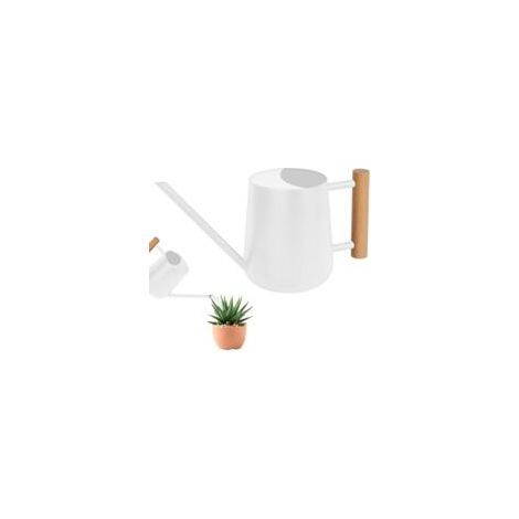 1-Liter-Gießkanne aus Kunststoff mit langem Ausguss – Mini-Gartengießkanne für Zimmer- und Gartenpflanzen, Sukkulenten und Blumen (Grau) – Crezuo