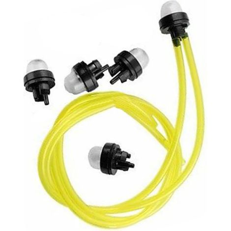 Lot de 5 pompes de démarrage de carburateur à conduite de carburant, compatibles avec les raccords de tuyau universels pour débroussailleuses 683974 et Poulan, durables.