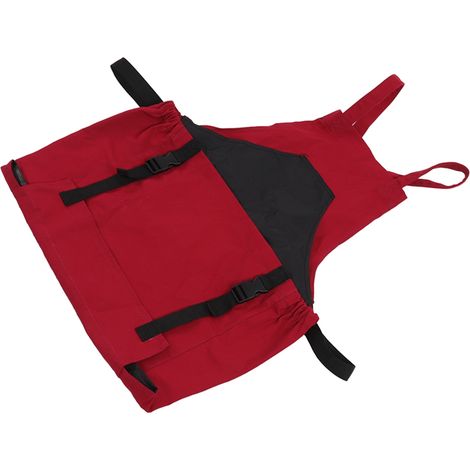 Tablier de jardinage rouge foncé en PVC 210D imperméable, bretelles réglables, léger et résistant pour l'extérieur. (1/5)