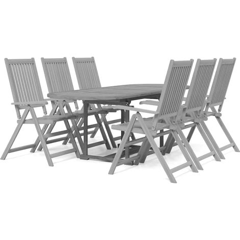 Maison Exclusive - Set da Pranzo per Giardino 7 pz in Legno Massello di Acacia (1/5)