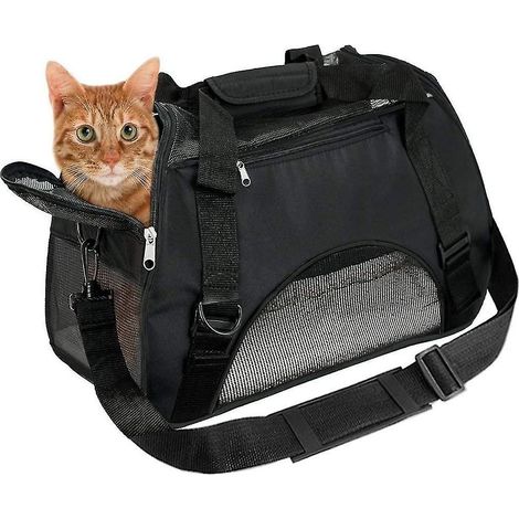 Pet Carrier Travel Bag Small Dogs Medium Sized Cats Rabbits Comes Shoulder Strap Safety (1/5)