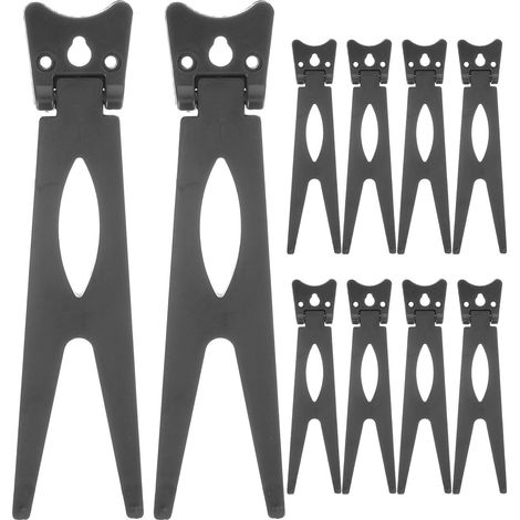 Lot de 10 Supports pour Cadres Photo en Plastique Noir Grand Format Porte-Photos de Bureau Multifonctionnel Adapté Maison Studio et Bureau Stabilité Renforcée pour Cadres à (1/5)