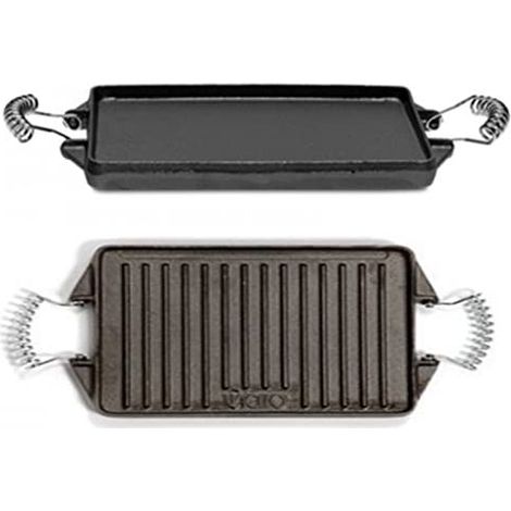 Vaello Grillplatte aus Gusseisen dunkelgrau 47x27 cm