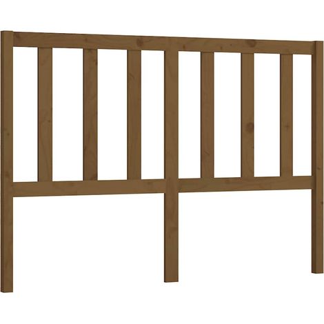Maison Exclusive - Kopfteil Honigbraun 141x4x100 cm Massivholz Ki (1/5)