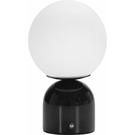 Lampe de table portable en marbre noir - noir et translucide (1/5)